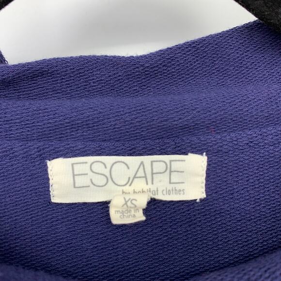 Escape By Habitat Clothes Pullover Sweatshirt Womens Size XS Blue Rolled Neck - Picture 5 of 6